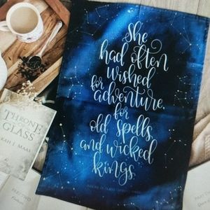 Bookish owlcrate the royal assassin tea towel
